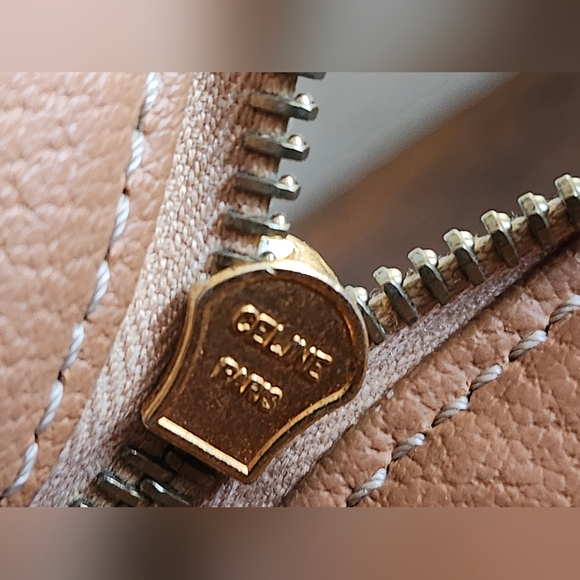 Céline Vintage Macadam Canvas Hand Bag PVC Leather Beige - Picture 13 of 16